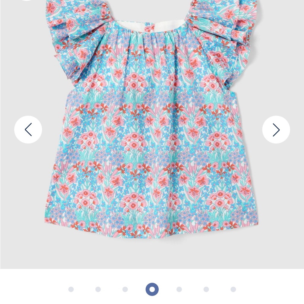 Jacadi Girl Liberty Fabric Blouse. Size 6Y